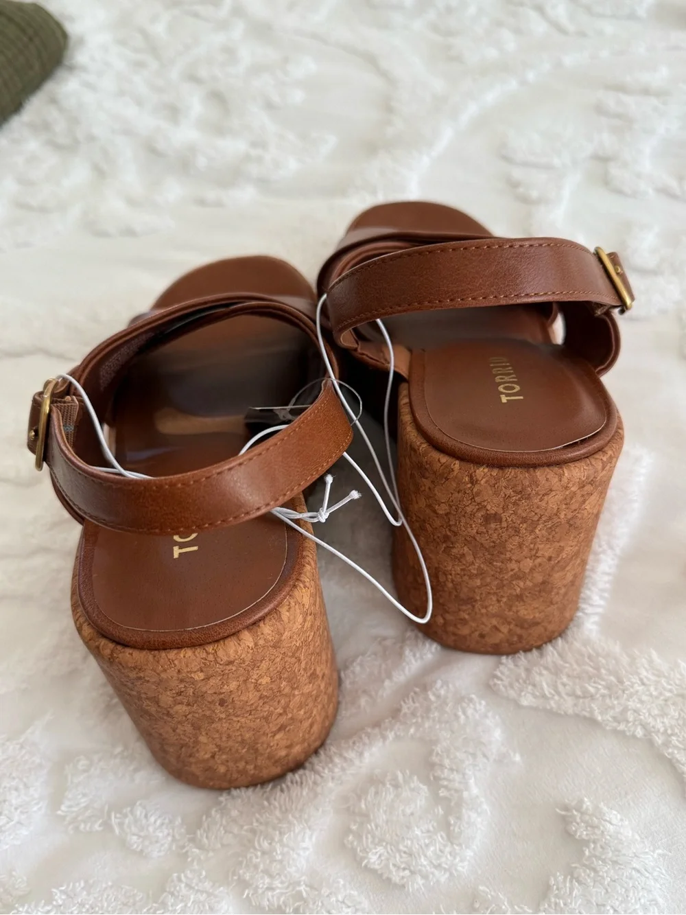 Torrid Brown Crisscross Platform Sandals size 8.5